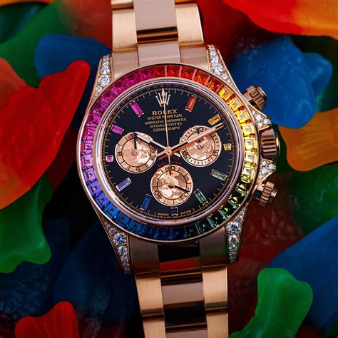 timekee rolex rainbow daytona